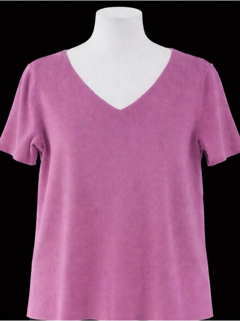 Talbots Mauve V-Neck Short Sleeve Tee